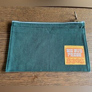 Big Bud Press AMAZING Forest  Green Zippered Pouch NEW! 100% Cotton